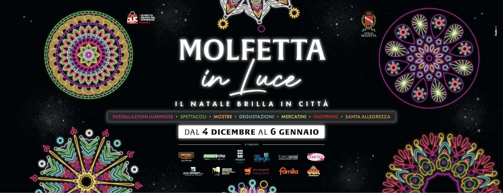 Molfetta, Molfetta in luce: il natale brilla in città