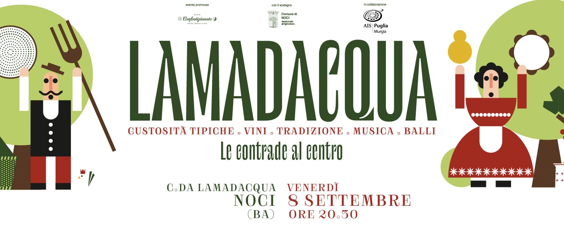 Lamadacqua: l'evento di AIS Murgia con degustazioni di cibo della tradizione, vino e musica