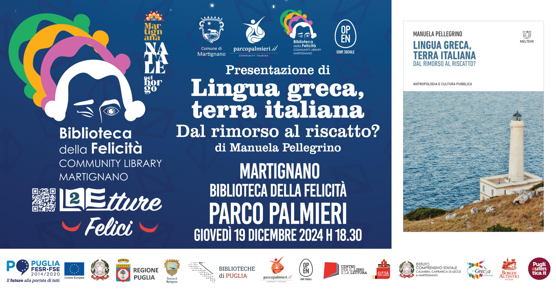 Parco Palmieri, la presentazione del libro di Manuela Pellegrino